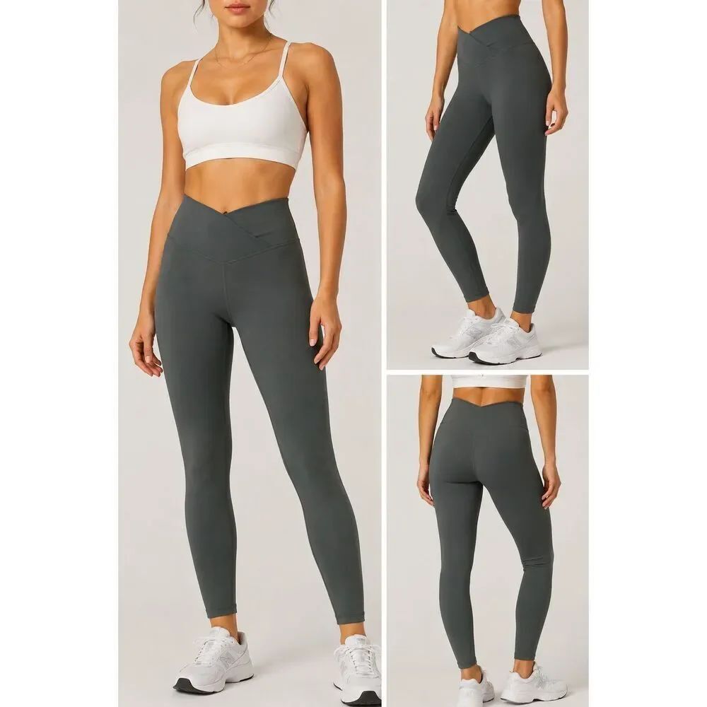OFFLINE By Aerie Real Me Leggings Small Petite Gray High Rise 7/8 Athleisure